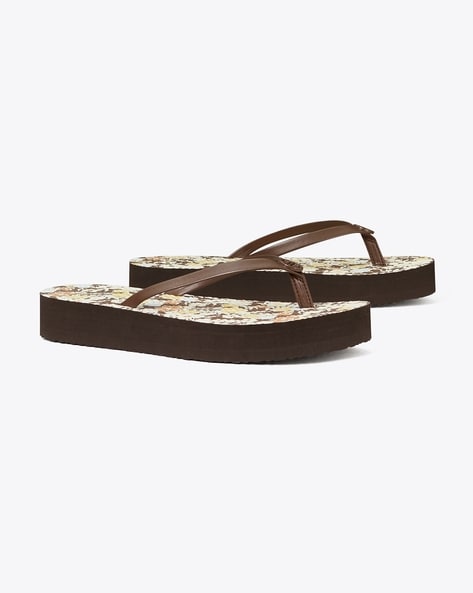 Leopard tory burch hot sale flip flops