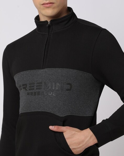 Buy High-Neck Half-Zip Sweatshirt Online at Best Prices in India - JioMart.