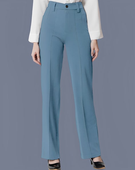 Selvia Regular Fit Women Blue Trousers - Buy Selvia Regular Fit