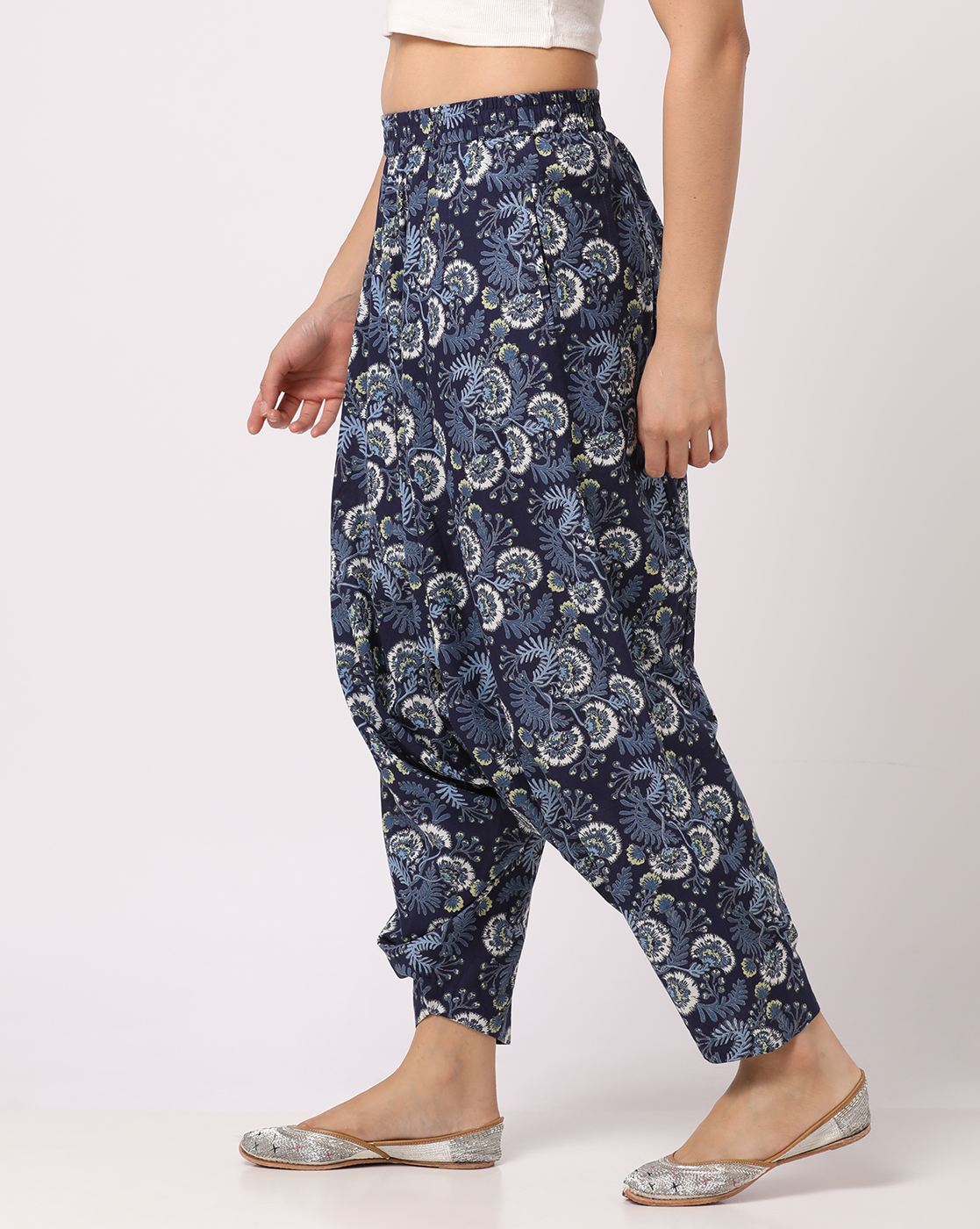 Buy Women's Plain Harem Pants Turquoise Blue, Turquoise, Medium-Large at  Amazon.in