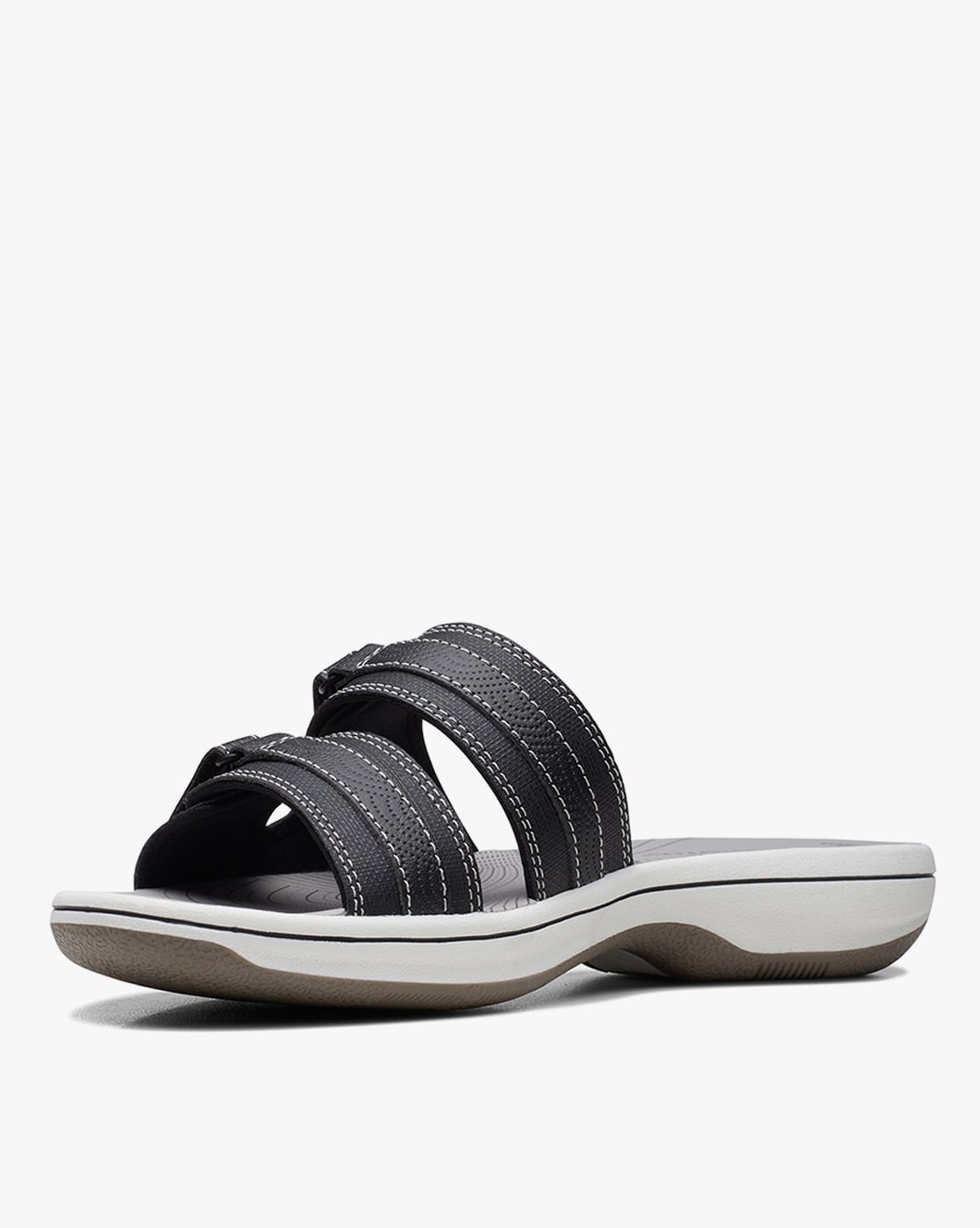 Karsea Strap Leather Sandals in Black | Hannahs