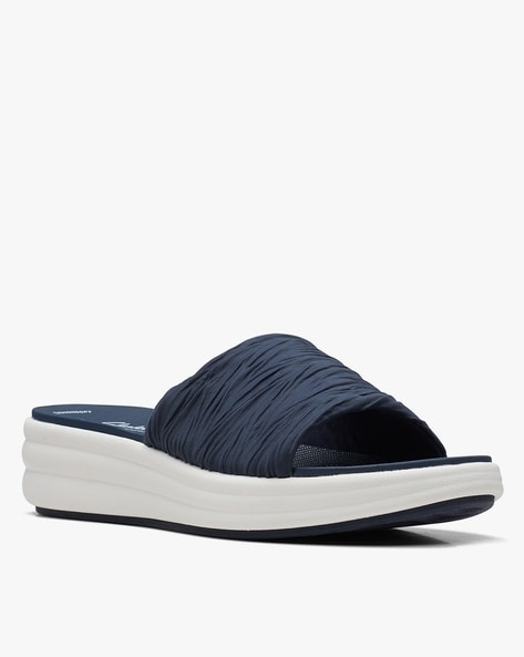 Clarks sandals navy best sale