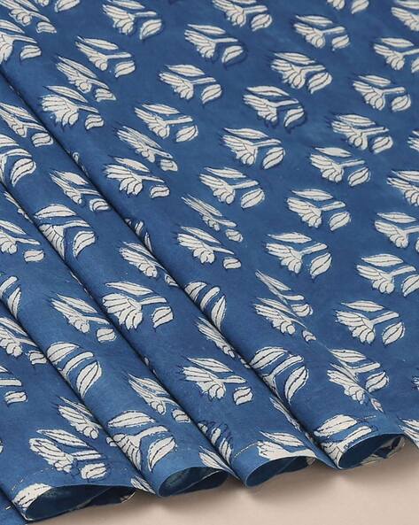 Mihika Indigo Blue Cotton Suit Material