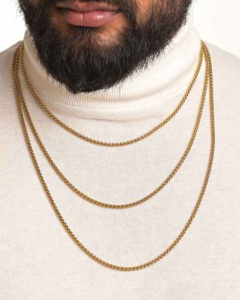 Mens layered deals gold chains