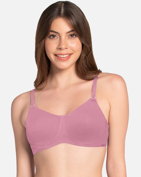 Buy Amante Solid Padded Non-wired Full Coverage T-shirt Bra online