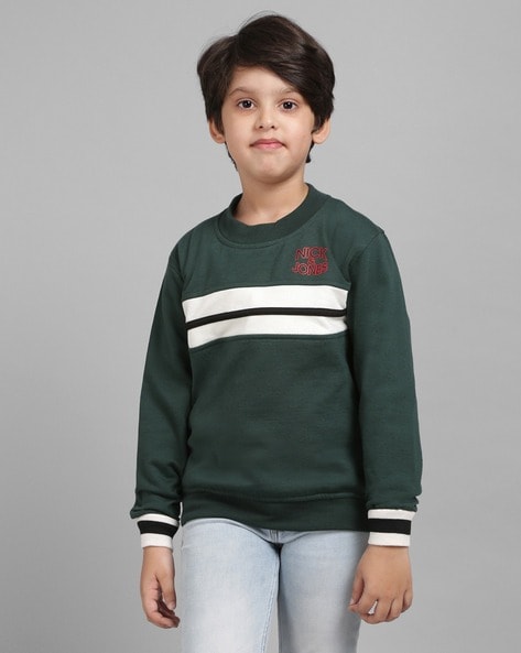 Buy Green Sweatshirts Hoodie for Boys by NICK JONES Online