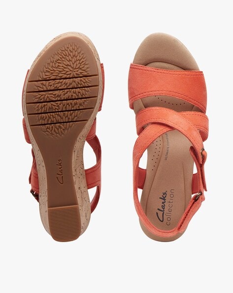 Clarks red clearance wedges