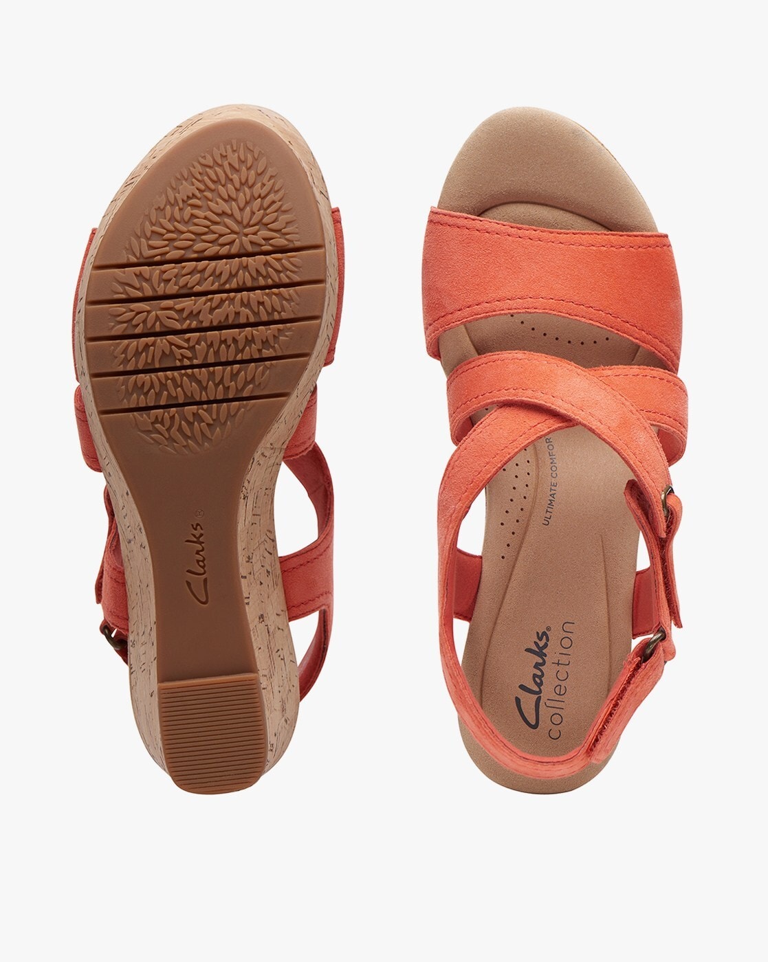 Clarks womens 2024 red sandals