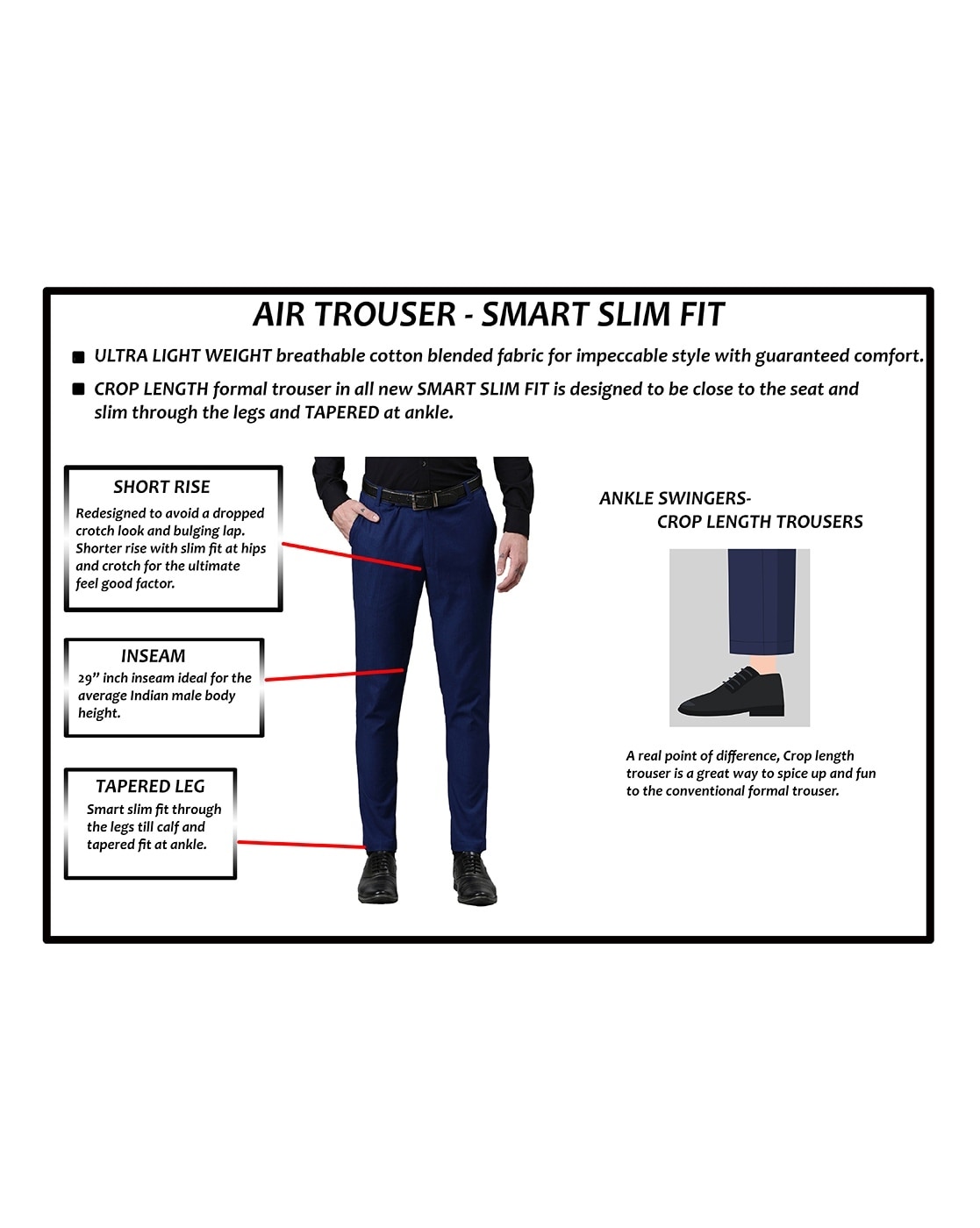 Trousers Size Chart & Conversion - Men & Women