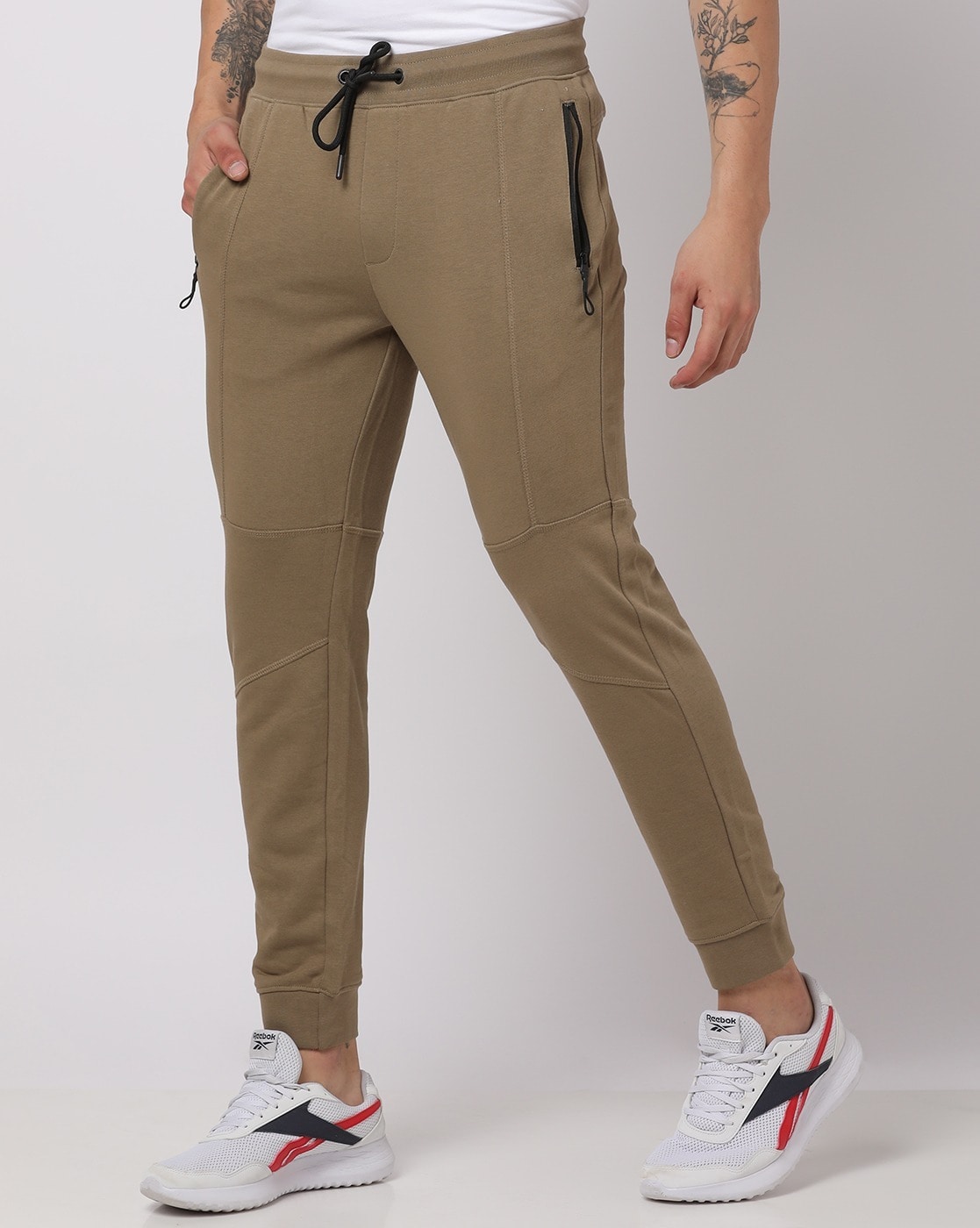 Khaki best sale smart joggers