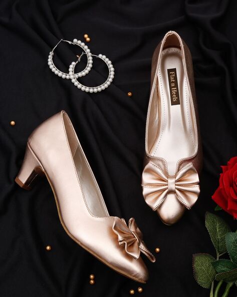 Flat rose discount gold wedding shoes