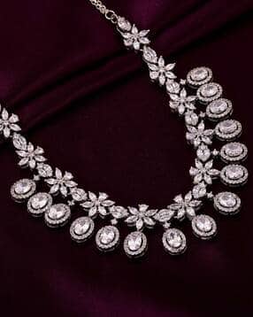 giva Sterling Silver Gleaming Bridal Necklace-picture-49