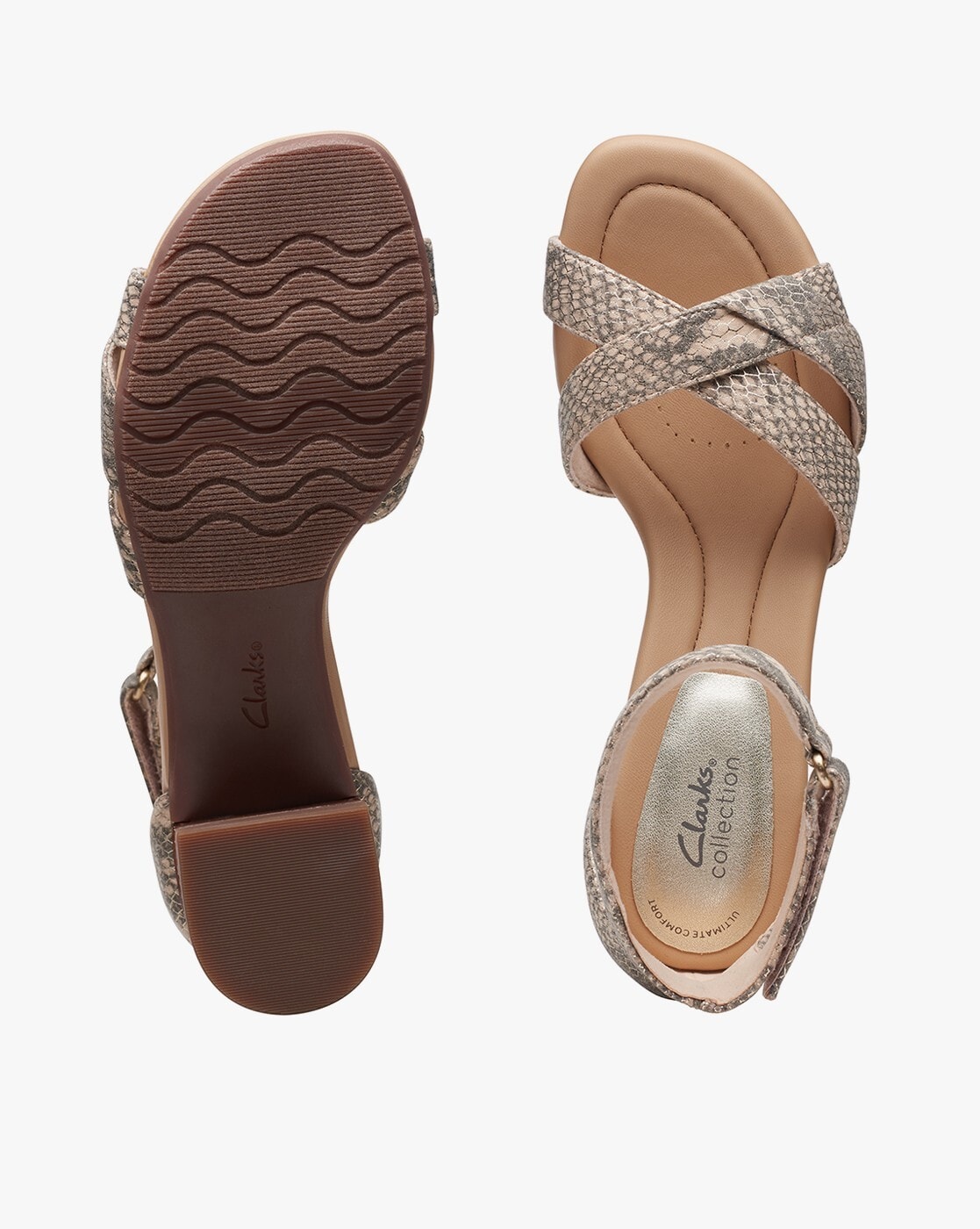 Clarks 2024 beige sandals