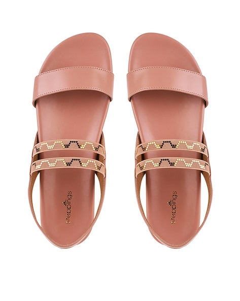 Buy Nude Flat Sandals for Women by Steppings Online