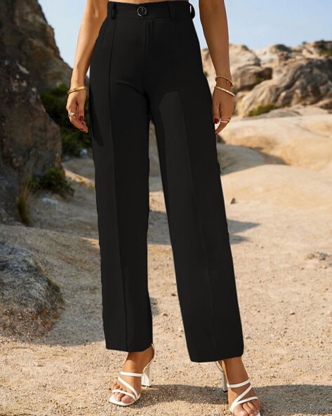 Buy Flying Machine Women Mid Rise Solid Trousers - NNNOW.com-anthinhphatland.vn