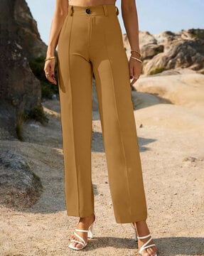 Buy online Mid Rise Self Design Cigarette Pants Trouser from bottom wear  for Women by Mantra for 1259 at 3 off  2023 Limeroadcom