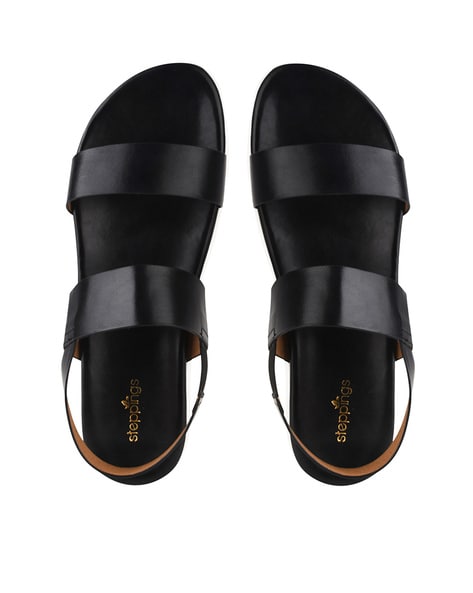 Buy Black Flat Sandals for Women by Steppings Online