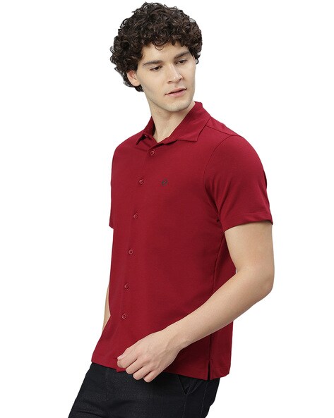 Maroon polo 2025 button down