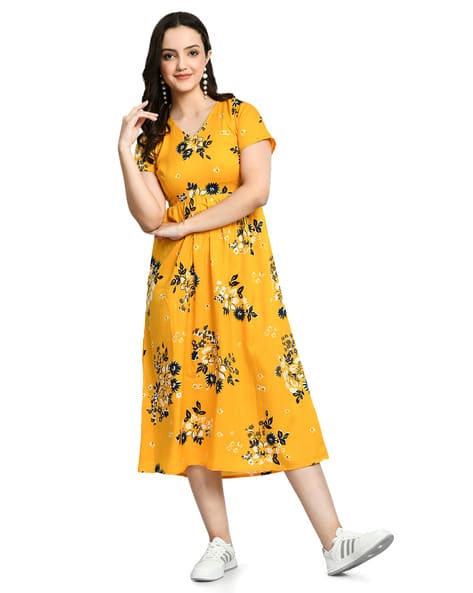 Buy Mustard Dresses for Women by KLART Online