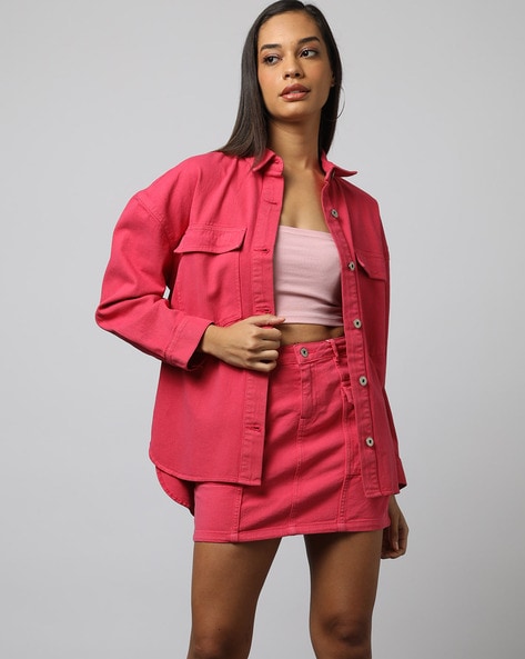 On My Time Crop Denim Jacket - Pink | Fashion Nova, Jackets & Coats |  Fashion Nova