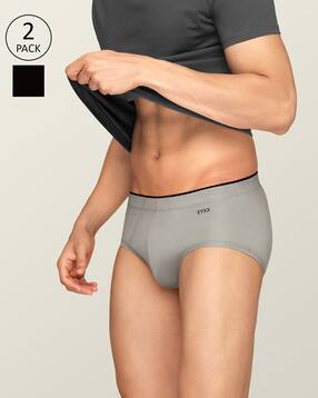 xyxx Pack of 2 Briefs with Brand Print-picture-49