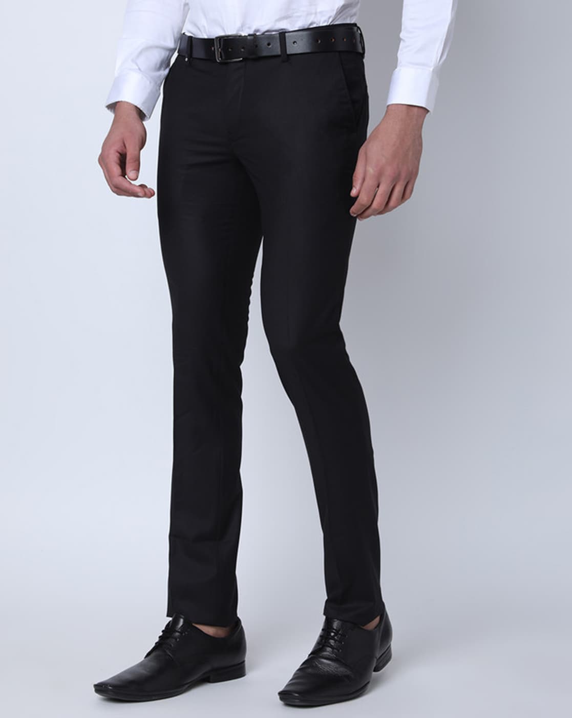 Oxemberg Dark Grey Color Formal Pants For Men