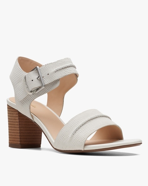 Clarks white deals and silver sandals