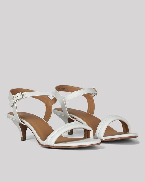 White kitten 2025 heel sandals