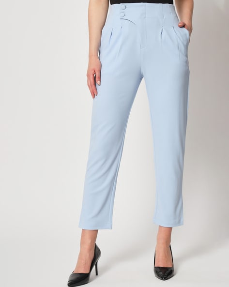 Buy Blue Pants for Women by GO COLORS Online | Ajio.com