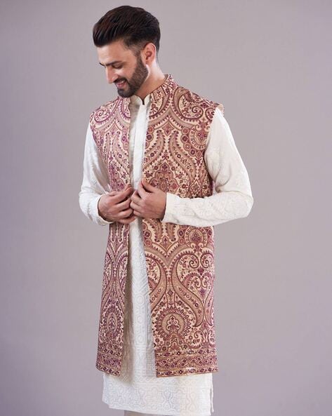 sherwanistore - Kashmiri Kadhai Nehru Jacket... | Facebook