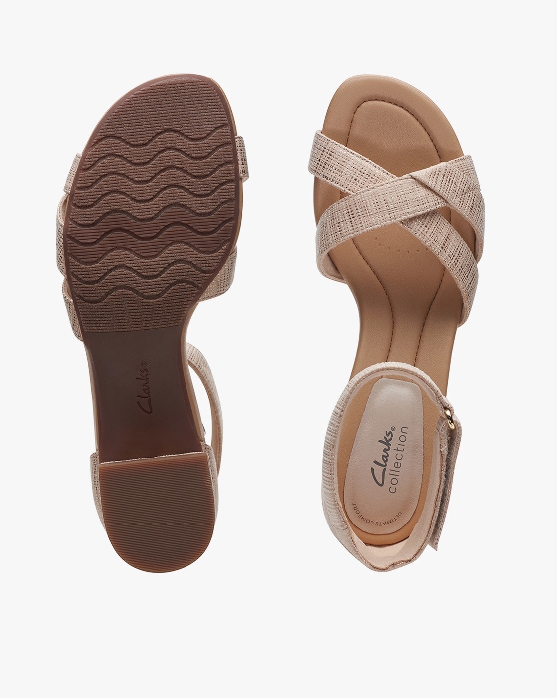 Clarks discount metallic sandals