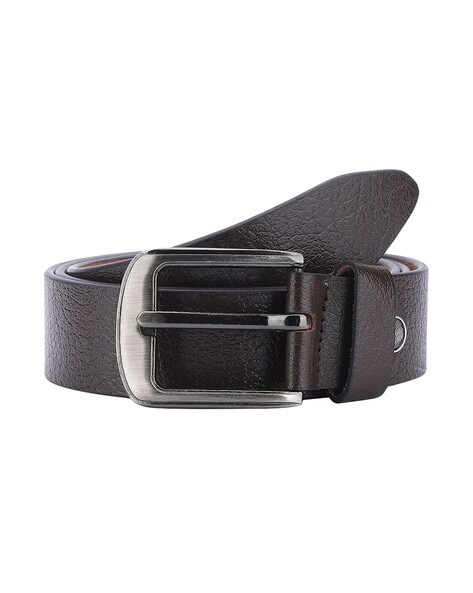 Plus Size Leather Belt with Buckle Closure