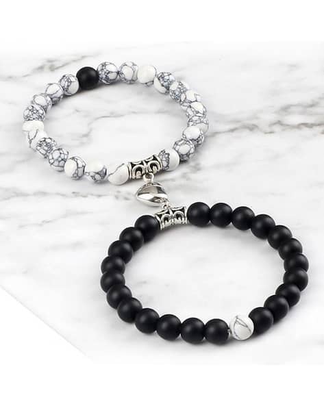 Buy White Black Bracelets Bangles for Women by Thrillz Online