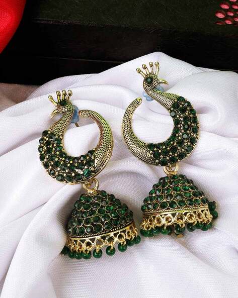 Traditional Earrings Indian Jewelry for festive and guest wedding outfit |  Party wear sarees, Saree designs, Fancy sarees