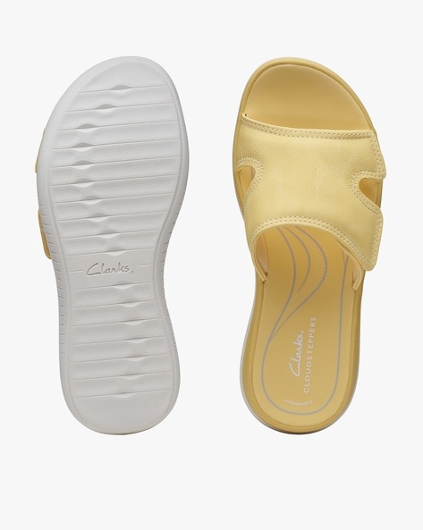 Yellow discount clarks sandals