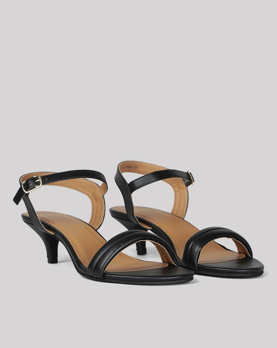 Buy online Black Faux Leather Slip On Sandals from heels for Women by Axium  for ₹1039 at 58% off | 2024 Limeroad.com