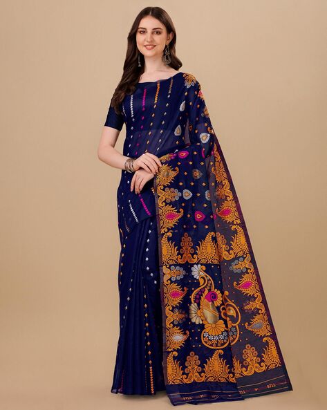 Buy Blue Sarees for Women by LIMDO Online