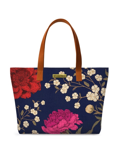 Floral Print Tote Bag