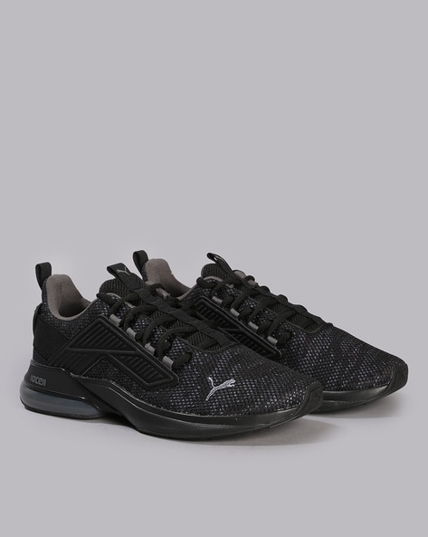 puma men black limitless running shoes