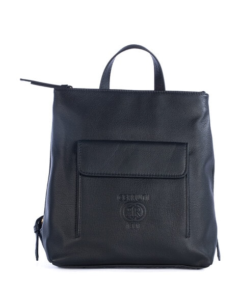 Buy Cerruti 1881 Genuine Leather Backpack Bag Black Color Women