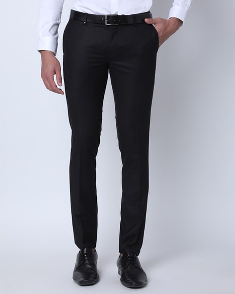 Saunders Black Slim Trouser | M.J. Bale