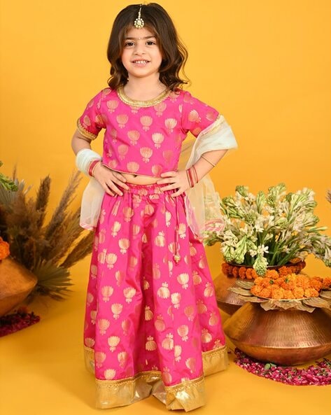 Buy OWNATION FASHION Fancy Design Baby Girl lehenga choli set (6-12 Months,  Green) at Amazon.in