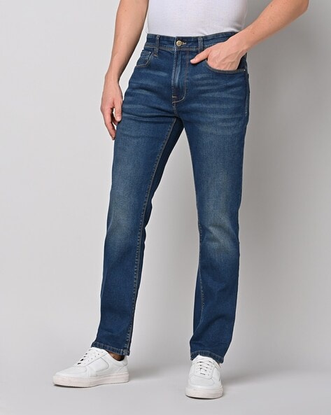Pepe Jeans Navy Bootcut Lightly Washed Jeans