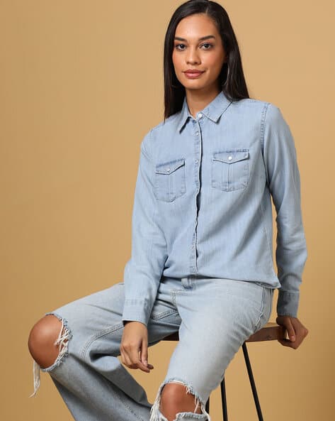 Slim Fit Denim Shirt