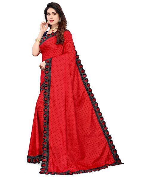 Family Functional Wear Red Fully Sequence Worked Designer Saree For Girls –  Kaleendi