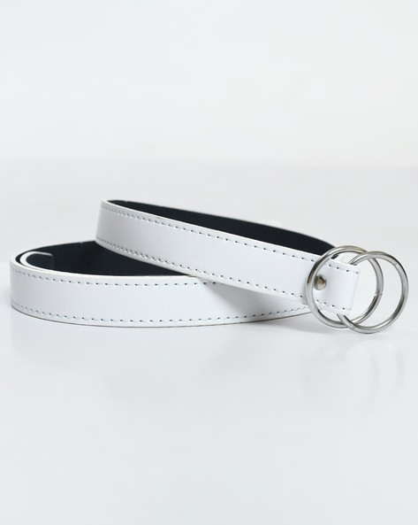 Round Buckle, White Belt