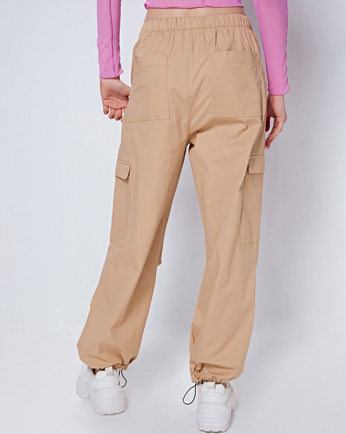 Straight beige cargo pants - Cinelle Paris, fashion women