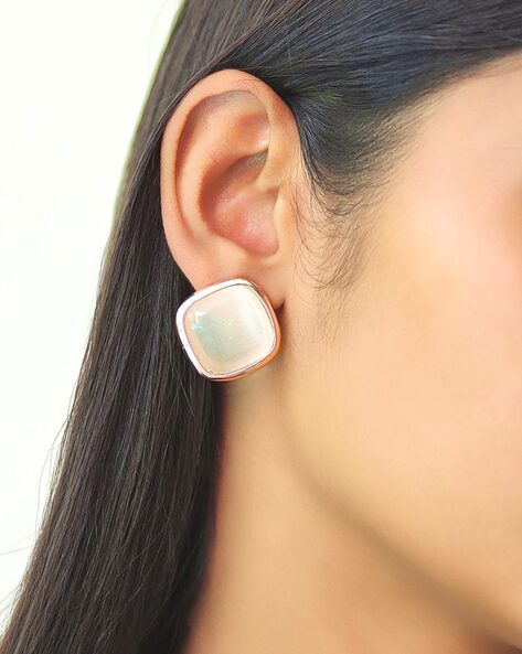 Fashion Earrings! Moonstone Floating Gem Stud Earrings Online – Laura Foote  Designs