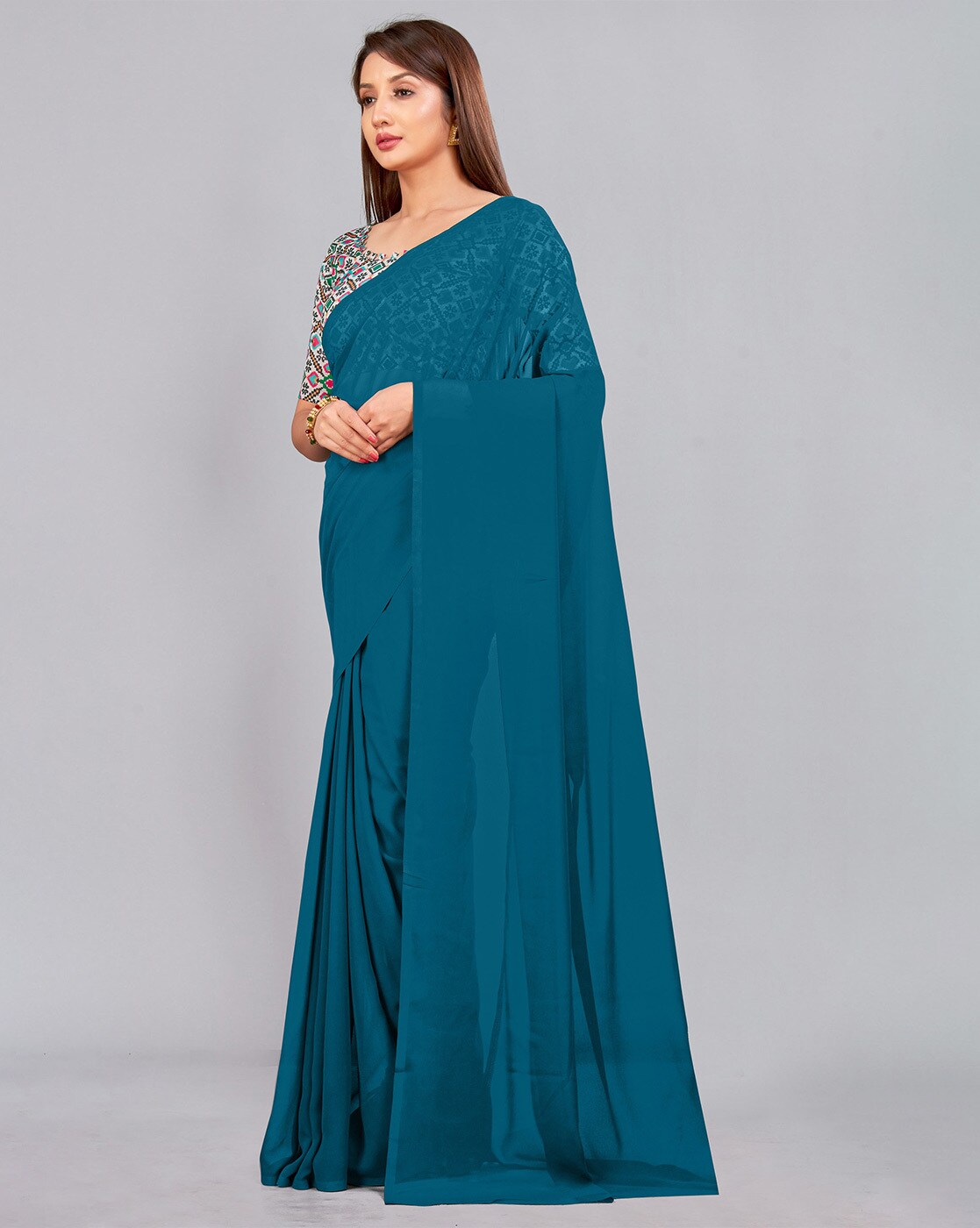 Buy Royal Blue Sarees for Women by REETA FASHION Online | Ajio.com