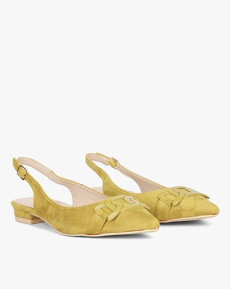 Mustard best sale slingback shoes